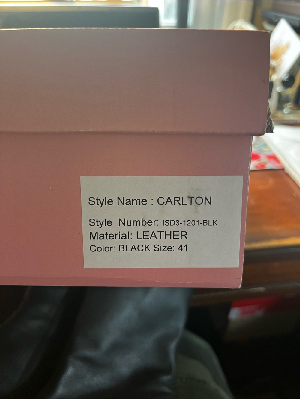 INTENTIONALLY BLANK Black Leather Carlton Ankle Boots